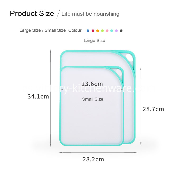 tabla de cortar de plástico doble double side plastic cutting board